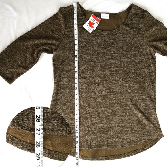 🍁Canaidian Made - Lightwieght Pullover Sweater -  NWT -  Size Large - Khaki🍁 - Picture 6 of 8